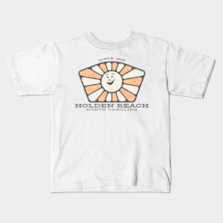 Holden Beach, NC Happy Summertime Sunshine Kids T-Shirt